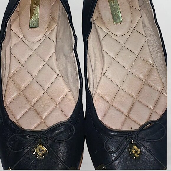 Louise et cie Ferraria Round Toe w/Bow ballet flats Black Size 8 - Picture 5 of 14